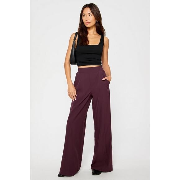 Fabletics Pants - New Fabletics Downtown Wide Leg Cargo Pant Oxblood Women’s size M